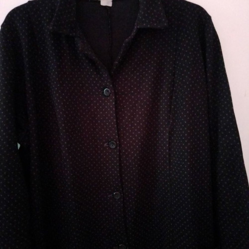 Women's robe XL used, black winter with polka dots