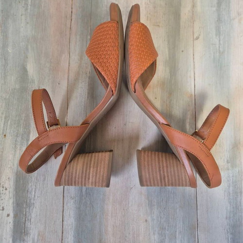 Usaflex orange sandals size 40 like new, 7.5 cm heel