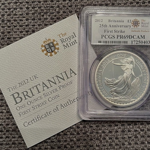 Britannia 25th Anniversary 2012 Silver Proof Coin PCGS PR69 DCAM Limited Edition