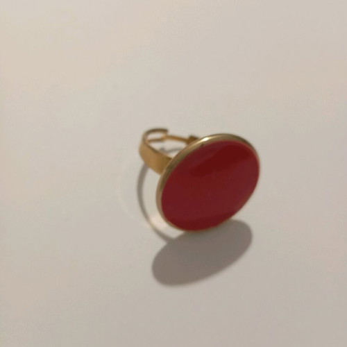 Ring red with gold
