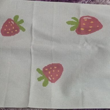 Strawberry Cross Stitch Kit new with threads included