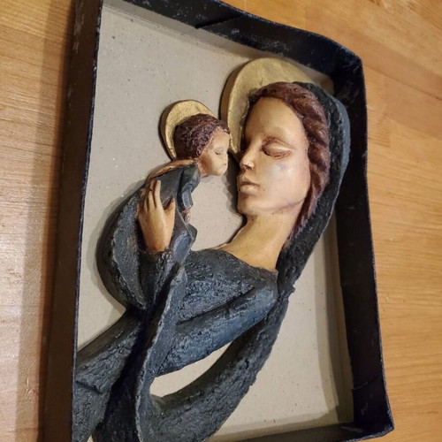 Decorative wall plaque Panagia with Christ like new