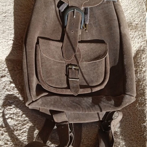 Leather backpack like new, brown, 32x26x11cm