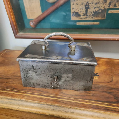 Hand safe used, rare old with key