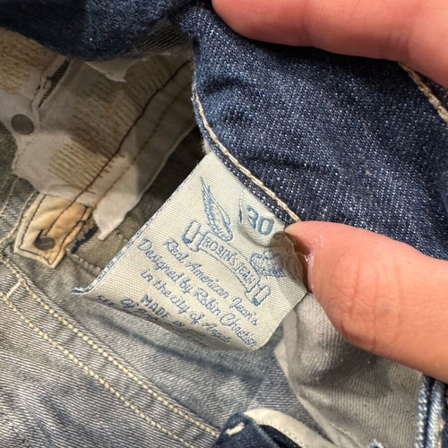 Robin’s Jeans denim pants used, handmade, blue, size 30