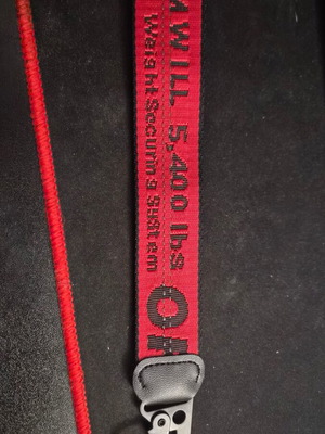 Μπρελόκ Off-White Industrial 2.0 κόκκινο καινούργιο με μαύρο hardware