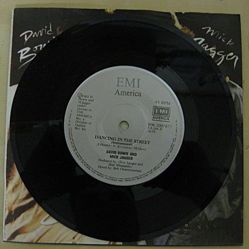 David Bowie and Mick Jagger Dancing in the Street 7" single like new, rock