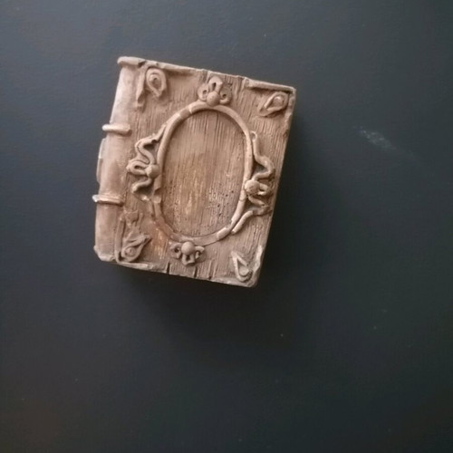 Handmade plaster sculpture book magnet new