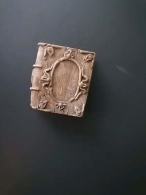 Handmade plaster sculpture book magnet new