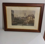 Milan framed art print with wooden frame