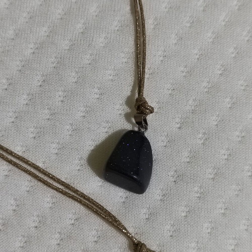 Blue goldstone pendant necklace