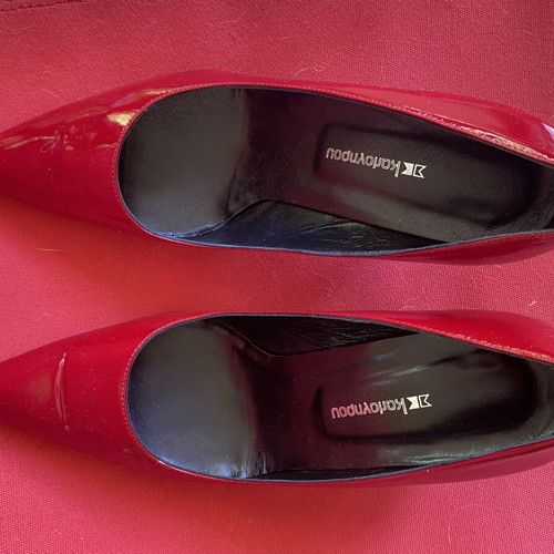 Kalogirou Red Patent Leather Pumps size 39 like new