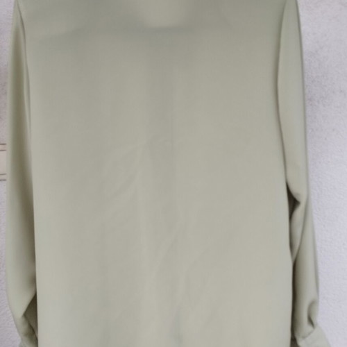 Vintage romantic shirt sage green embroidered collar size L like new