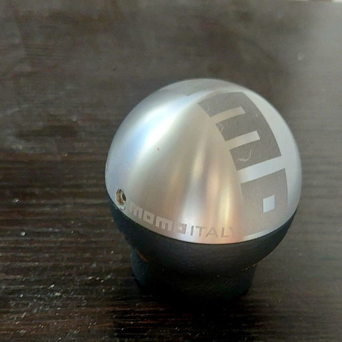 Momo gear shift knob new, aluminum and leather