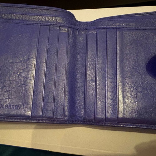 Mulberry wallet used, leather, purple