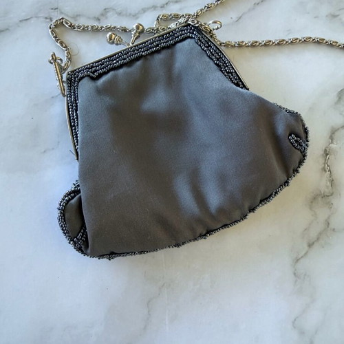 Women's grey embroidered shoulder bag like new
