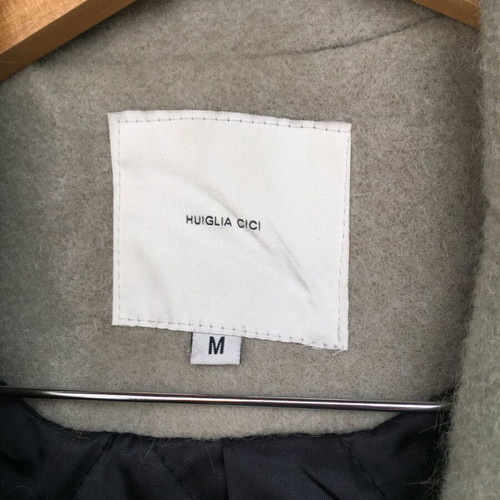 Wool coat Huiglia Cici like new, gray-green, size M