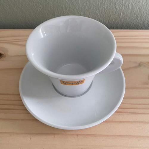 Dimello large cappuccino/tea cup with saucer like new
