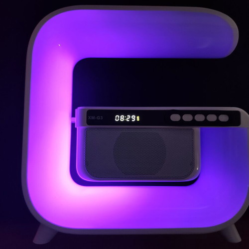 Bluetooth Speaker XM-G3 new with alarm clock, wireless charging and RGB LED