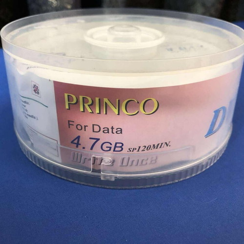 Princo DVD 4.7GB Write Once new, pack of 25 discs