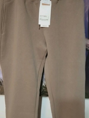 Φούτερ φόρμα επενδυμένη καφέ καινούργια μέγεθος L