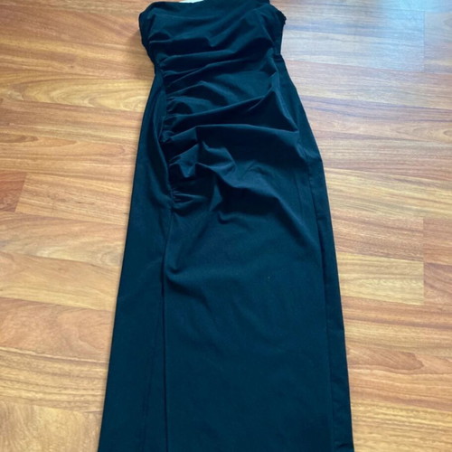 Maxi draped dress Zara new, black, size M