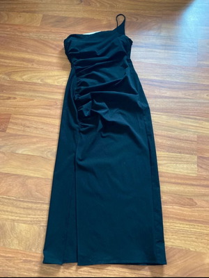 Maxi draped dress Zara new, black, size M