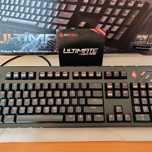 CM Storm QuickFire Ultimate gaming keyboard with Cherry MX Brown switches like new
