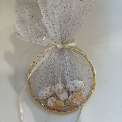 Bomboniera ring new with pearl bead