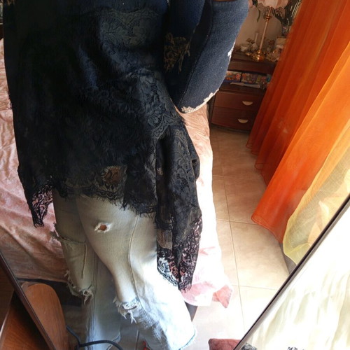 long jacket with lace