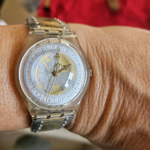 Swatch 1994 Robert Le Diable Parisian Opera wristwatch used, gold