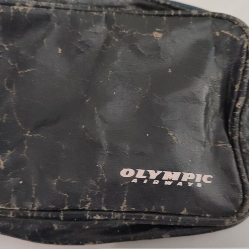 Olympic Airways collectible travel amenity kit used, 80s