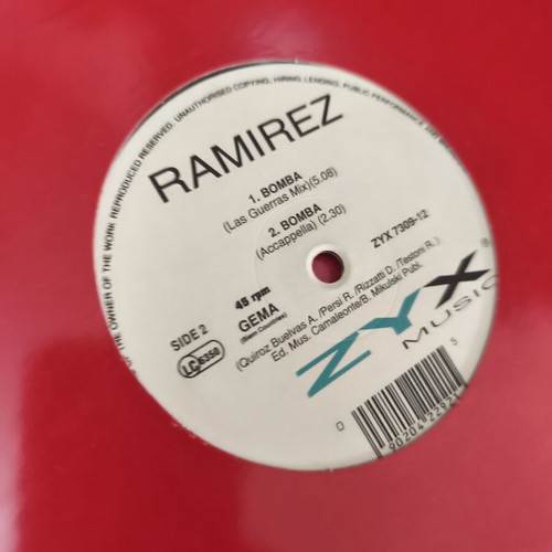 Ramirez Bomba vinyl maxi single used, electronic