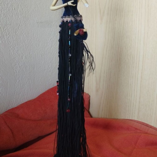 Decorative doll used, height 38cm, broken arm
