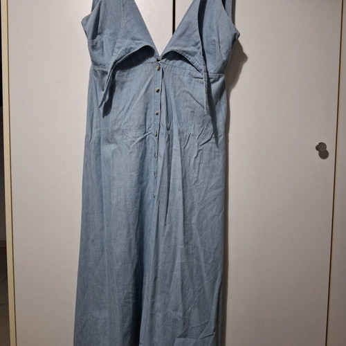 Dress long turquoise Pull & Bear like new, women's