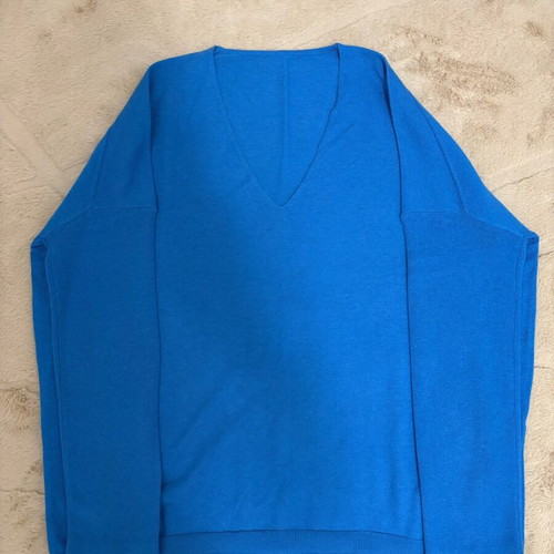Massimo Dutti blue wool and cashmere sweater new, size M