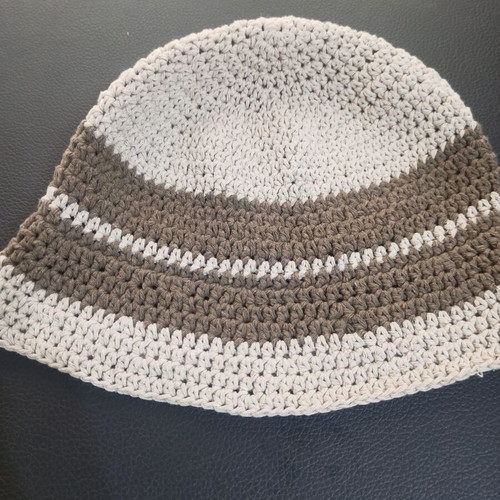 Handmade knitted hat with cotton yarn size M new