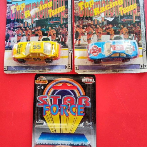 Vintage Die-Cast Toy Cars 3-Pack – Championship Racing Teams & Star Force (Guisval)