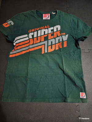 Μπλουζάκια Superdry σαν καινούργια, πακέτο 3, μεγέθη XXL και 3XL, μπλε και πράσινα