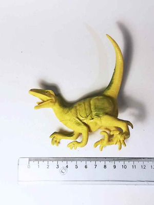 Plastic dinosaur figure used, toy animal