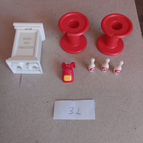 Playmobil children's bag with figures, used, various