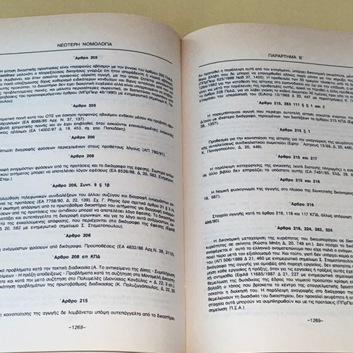 Code of Civil Procedure Volume B 1992 P. I. Theodoropoulos like new signed