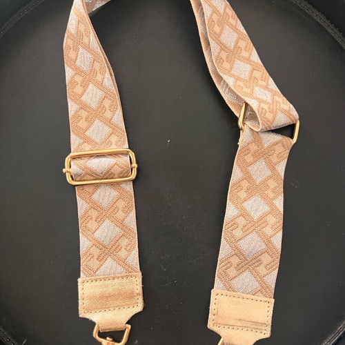 Woven bag strap with leather new