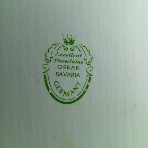 Oscar Bavaria porcelain snack plate with Christmas motif