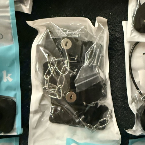 Security Locks with Cable and Key for Commercial Refrigerators Set of 16 new