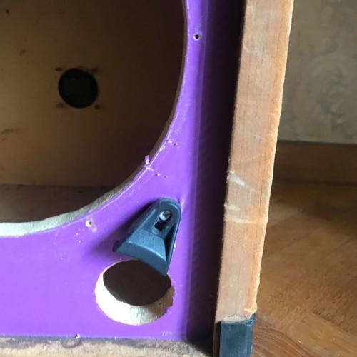 Custom speaker box used for construction