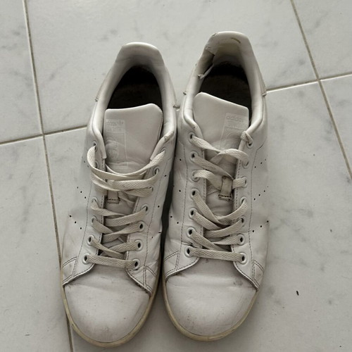 Adidas Stan Smith Triple White sneakers used, size 44.5