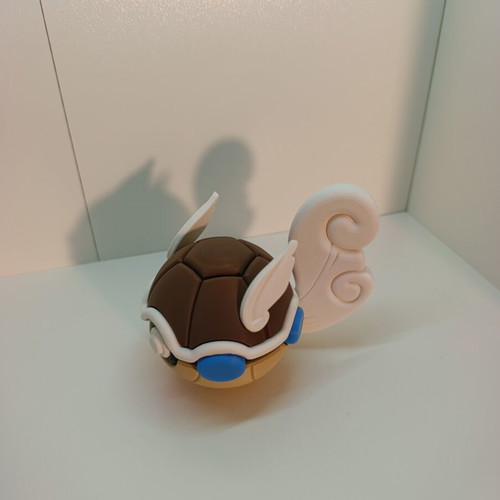 Wartortle Pokéball Clicker 3D printed collectible