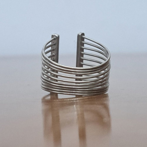Silver 925 Ring Minimal Industrial Design like new
