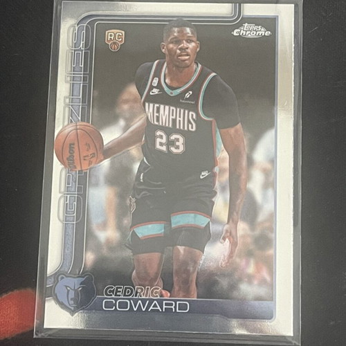 Cedric Coward RC Topps Chrome basketball card